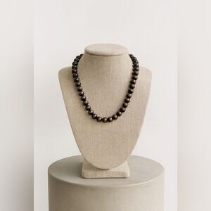 Vintage 90’s‎ Women’s Black & Copper Toned Chunky Ombré Beaded Matinee Necklace
